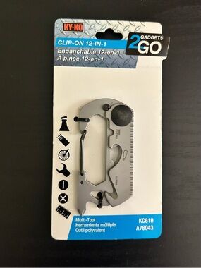 🆕 Gadgets 2 Go Clip-On 12-in-1 Multi-Tool for everyday use • Unisex • Portable